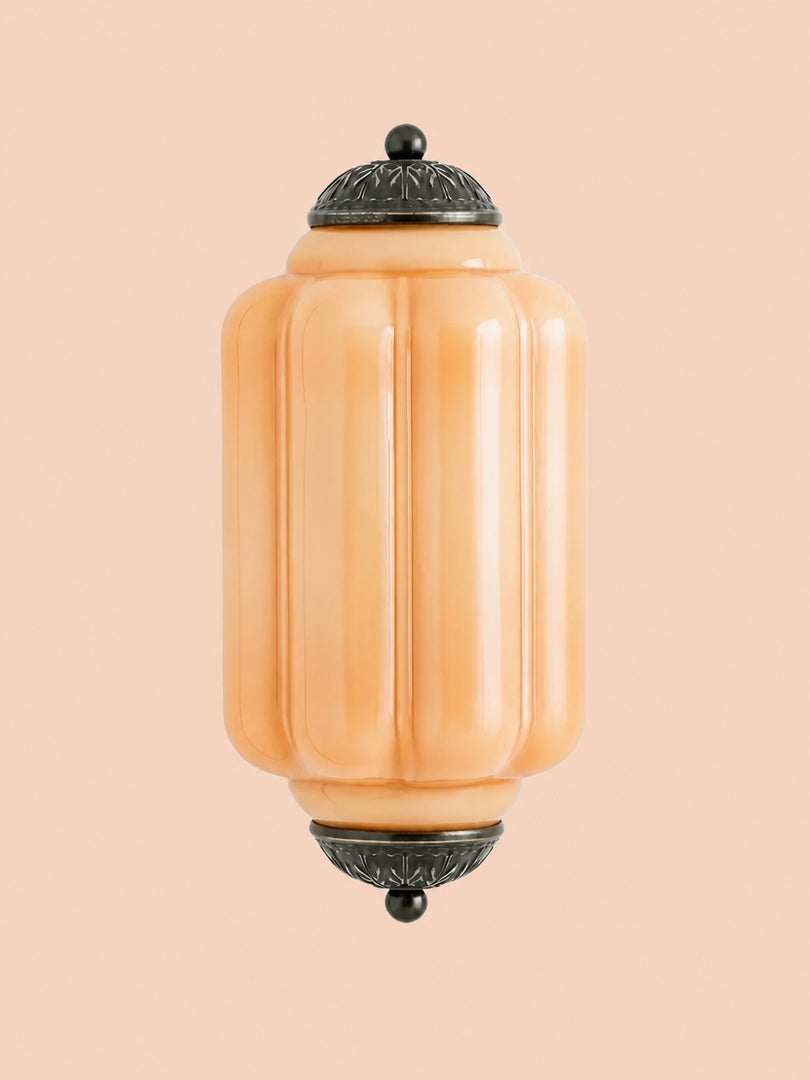 Eloise Vintage Scalloped Milk Glass Wall Sconce - Modern Accent Lighting for Bathroom and Bedroom