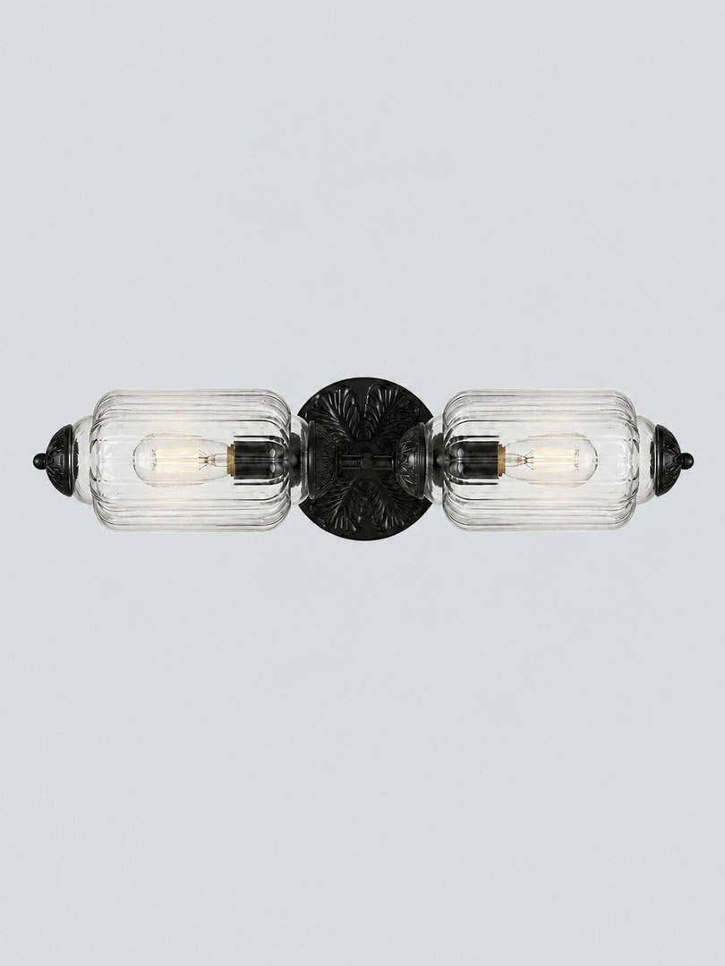 Eloise Vintage Scalloped Milk Glass Wall Sconce - Modern Accent Lighting for Bathroom and Bedroom