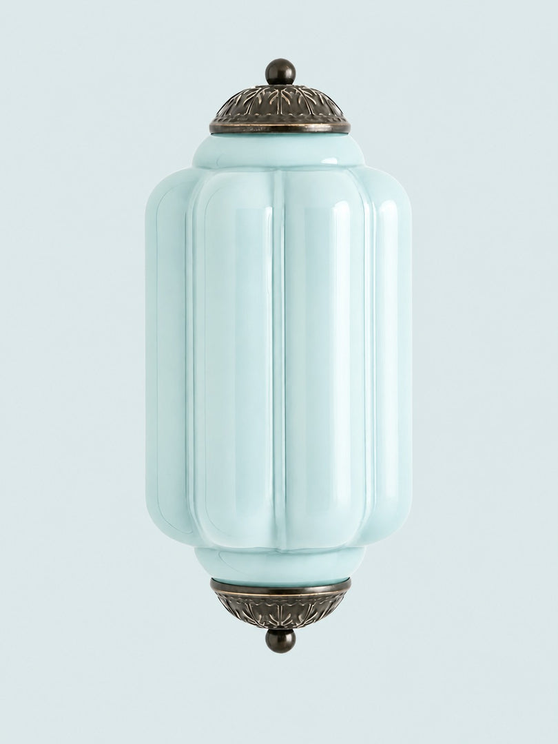 Eloise Vintage Scalloped Milk Glass Wall Sconce - Modern Accent Lighting for Bathroom and Bedroom