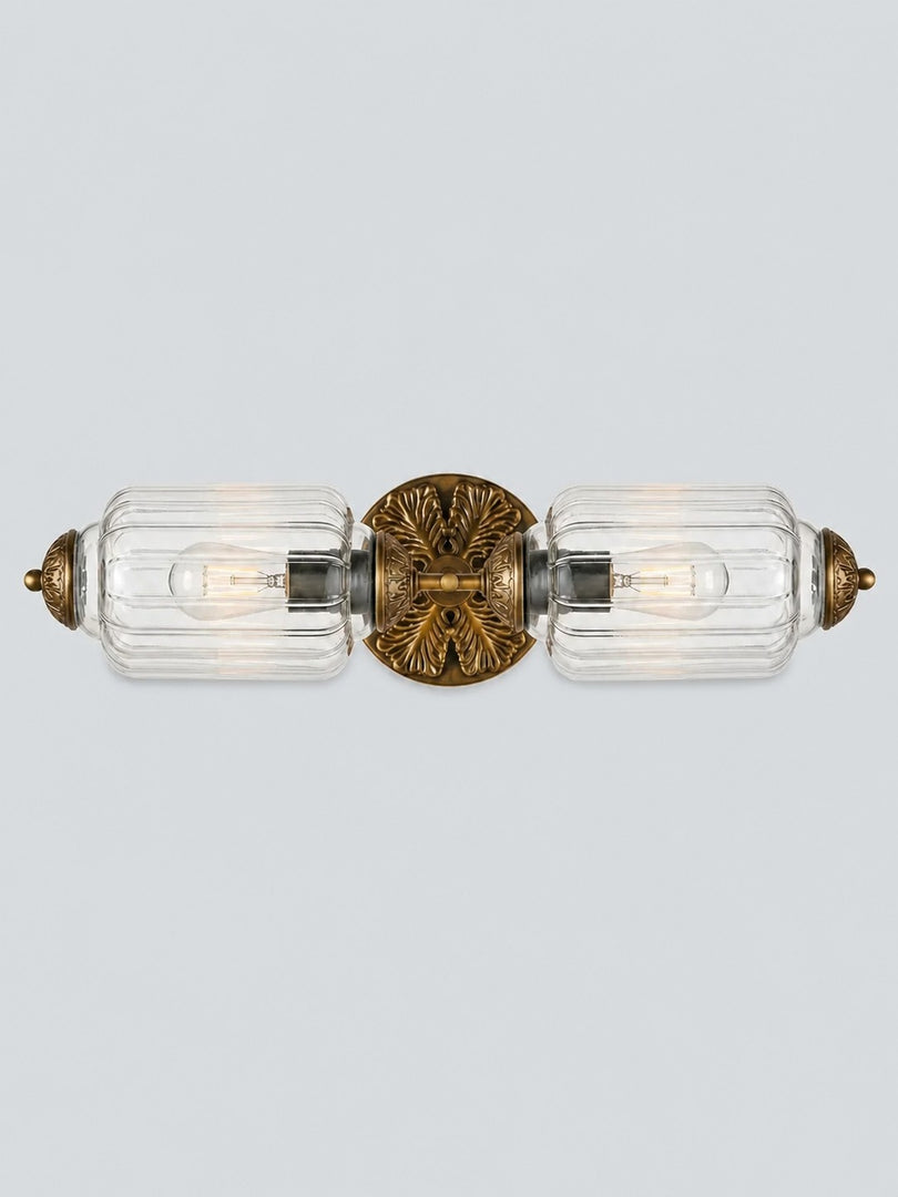 Eloise Vintage Scalloped Milk Glass Wall Sconce - Modern Accent Lighting for Bathroom and Bedroom