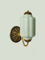 Load image into Gallery viewer, Eloise Vintage Scalloped Milk Glass Wall Sconce - Modern Accent Lighting for Bathroom and Bedroom