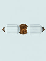 Load image into Gallery viewer, Eloise Vintage Scalloped Milk Glass Wall Sconce - Modern Accent Lighting for Bathroom and Bedroom