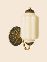 Load image into Gallery viewer, Eloise Vintage Scalloped Milk Glass Wall Sconce - Modern Accent Lighting for Bathroom and Bedroom