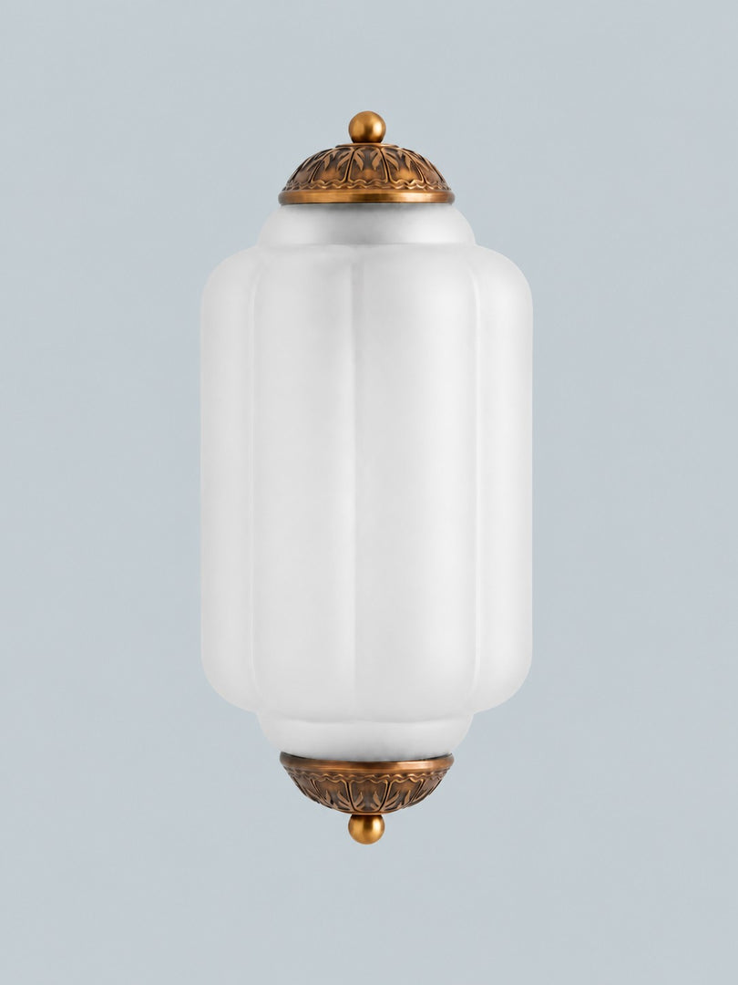 Eloise Vintage Scalloped Milk Glass Wall Sconce - Modern Accent Lighting for Bathroom and Bedroom