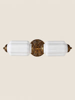 Load image into Gallery viewer, Eloise Vintage Scalloped Milk Glass Wall Sconce - Modern Accent Lighting for Bathroom and Bedroom