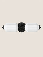 Load image into Gallery viewer, Eloise Vintage Scalloped Milk Glass Wall Sconce - Modern Accent Lighting for Bathroom and Bedroom