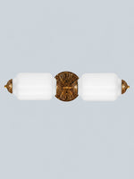 Load image into Gallery viewer, Eloise Vintage Scalloped Milk Glass Wall Sconce - Modern Accent Lighting for Bathroom and Bedroom