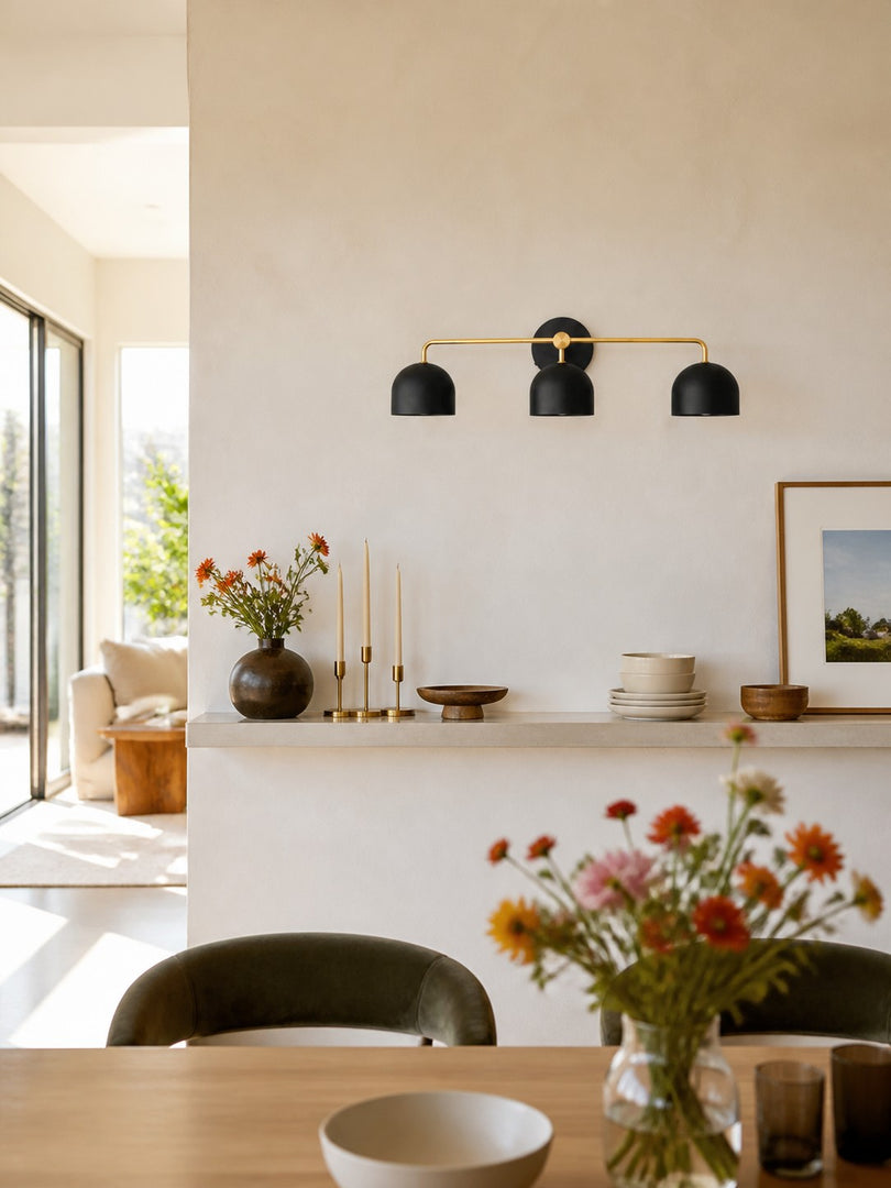 Meito Dome Bauernhaus-Wandlampe – Rustikale, bunte Badezimmer-Waschtischleuchte
