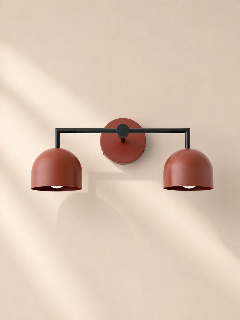 Meito Dome Bauernhaus-Wandlampe – Rustikale, bunte Badezimmer-Waschtischleuchte