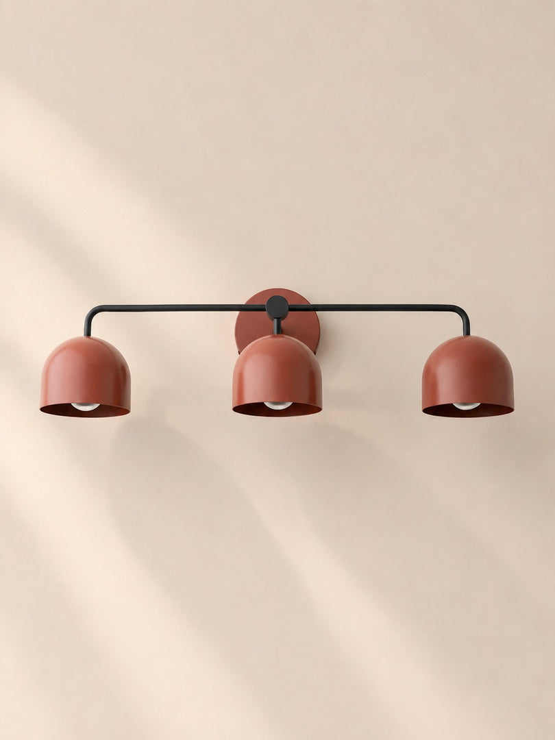 Meito Dome Bauernhaus-Wandlampe – Rustikale, bunte Badezimmer-Waschtischleuchte