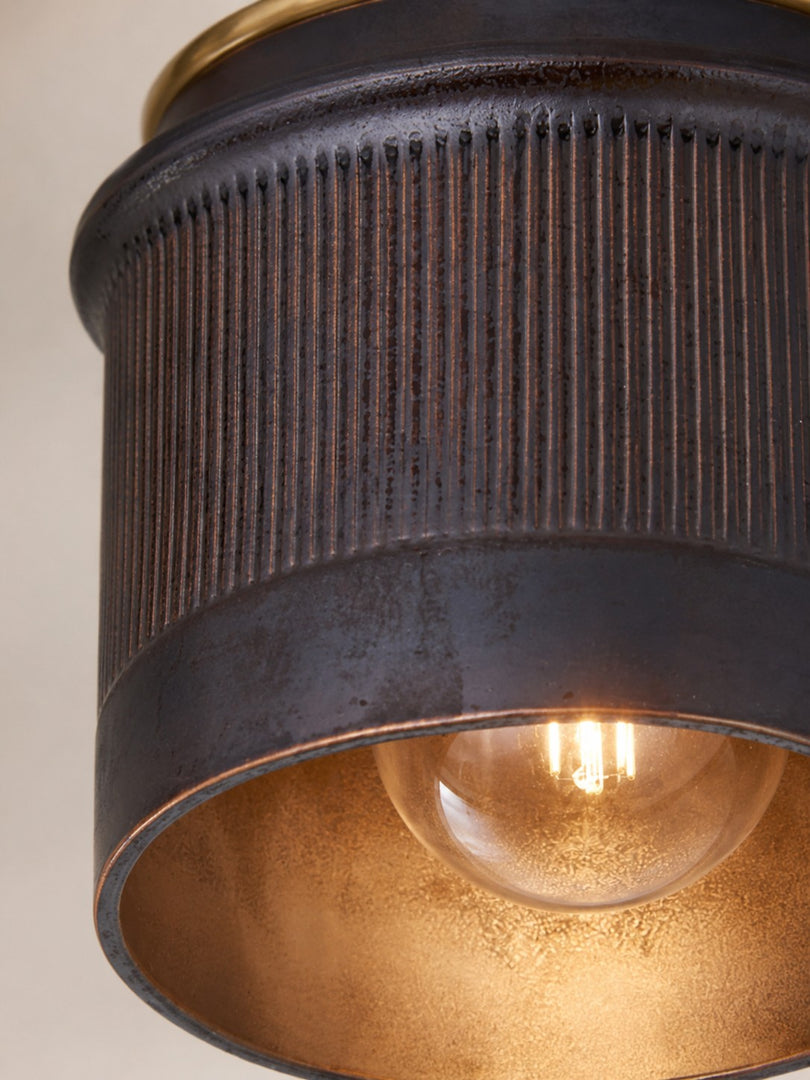 Velara Vintage Industrial Flush Mount Ceiling Light - Rustic Black Metal Design Perfect for Bedroom or Dining Room
