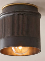 Load image into Gallery viewer, Velara Vintage Industrial Flush Mount Ceiling Light - Rustic Black Metal Design Perfect for Bedroom or Dining Room