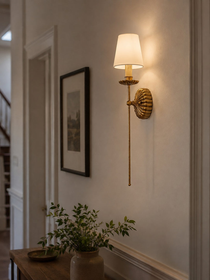 Catina Soft Fabric Metal Wall Lamp Modern Classic Design - Hallway Entry Lighting