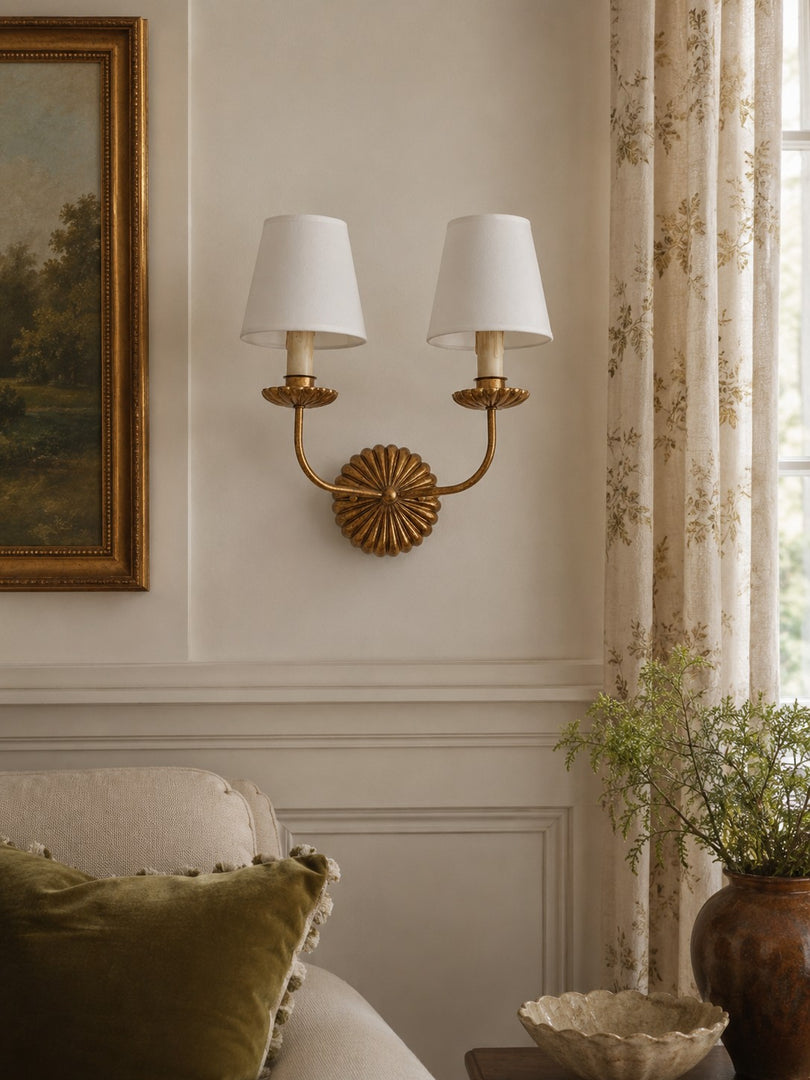 Catina Soft Fabric Metal Wall Lamp Modern Classic Design - Hallway Entry Lighting
