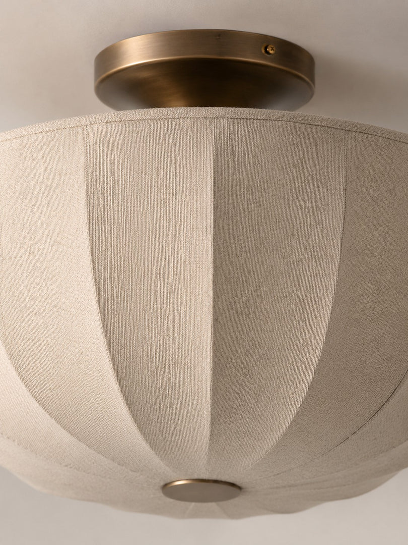 Loomis Satin Leinen Einbau-Pendelleuchte – Deckenleuchte im zeitgenössischen Stil für Wohnzimmer und Eingangsbereiche