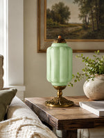 Bild in Gallery-Viewer laden, Eloise Scallop Glasschirm Vintage-inspirierte Tischlampe für Schlafzimmer und Wohnzimmer Akzentbeleuchtung
