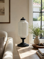 Bild in Gallery-Viewer laden, Eloise Scallop Glasschirm Vintage-inspirierte Tischlampe für Schlafzimmer und Wohnzimmer Akzentbeleuchtung