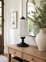 Bild in Gallery-Viewer laden, Eloise Scallop Glasschirm Vintage-inspirierte Tischlampe für Schlafzimmer und Wohnzimmer Akzentbeleuchtung