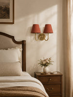 Charger l'image dans la visionneuse de galerie, Applique murale en tissu Luvora avec abat-jour tambour - Applique plissée classique