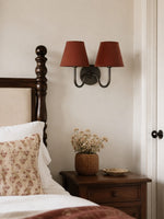 Charger l'image dans la visionneuse de galerie, Applique murale en tissu Luvora avec abat-jour tambour - Applique plissée classique