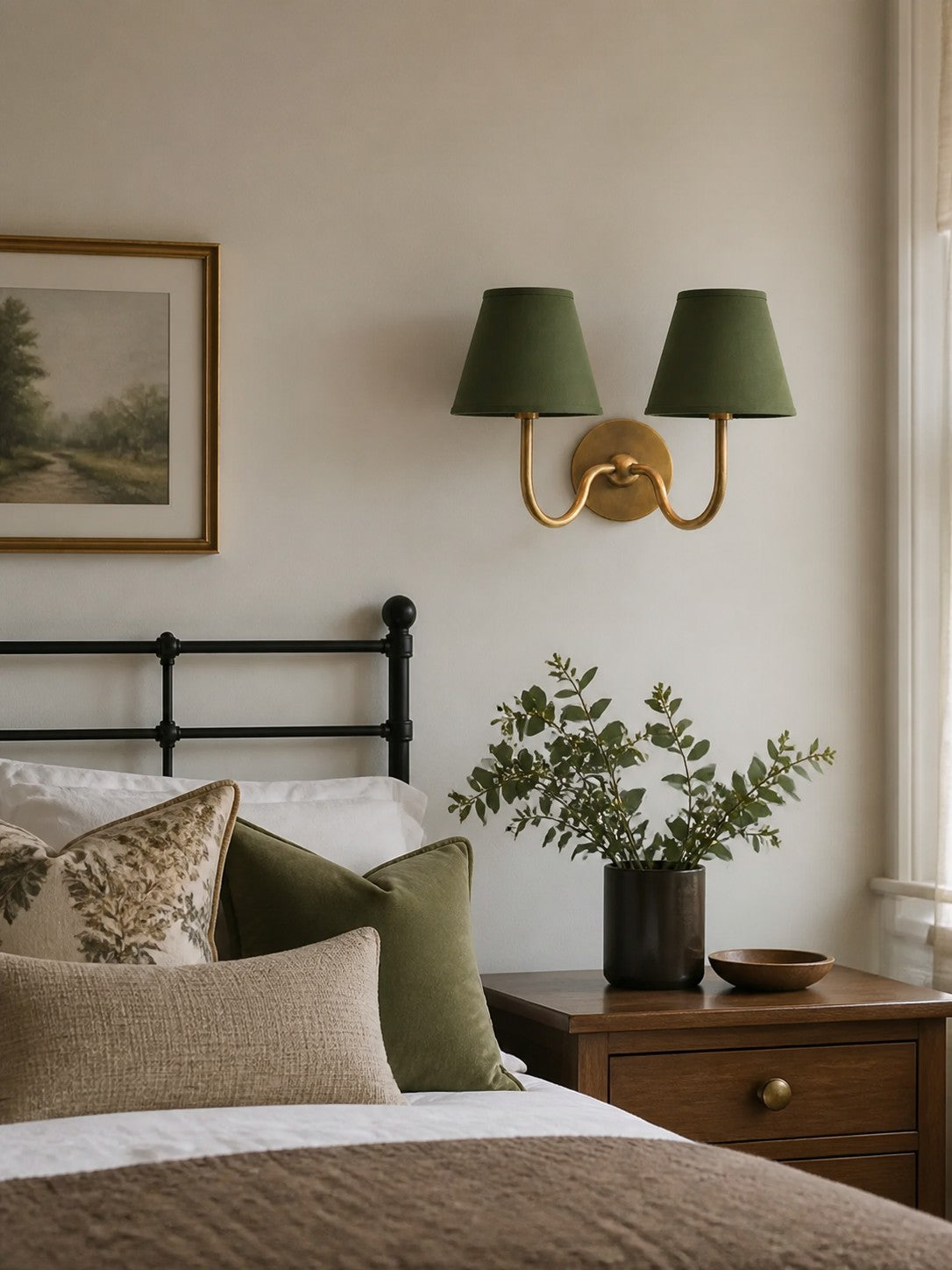 Aplique de pared Luvora con pantalla de tela y pantalla de tambor - Aplique plisado clásico