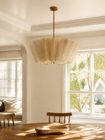 Load image into Gallery viewer, Oslan Modern Nordic Pleated Fabric Pendant Light for Dining Room