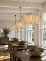 Load image into Gallery viewer, Oslan Modern Nordic Pleated Fabric Pendant Light for Dining Room