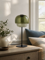 Charger l'image dans la visionneuse de galerie, Lampe de table champignon en verre moderne du milieu du siècle Clinco – Lampe de table en verre à double couche pour tables de chevet et buffets