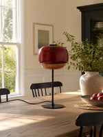 Charger l'image dans la visionneuse de galerie, Lampe de table champignon en verre moderne du milieu du siècle Clinco – Lampe de table en verre à double couche pour tables de chevet et buffets