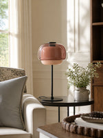 Charger l'image dans la visionneuse de galerie, Lampe de table champignon en verre moderne du milieu du siècle Clinco – Lampe de table en verre à double couche pour tables de chevet et buffets