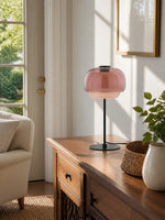 Charger l'image dans la visionneuse de galerie, Lampe de table champignon en verre moderne du milieu du siècle Clinco – Lampe de table en verre à double couche pour tables de chevet et buffets