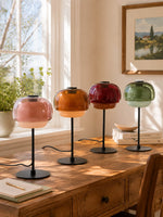 Charger l'image dans la visionneuse de galerie, Lampe de table champignon en verre moderne du milieu du siècle Clinco – Lampe de table en verre à double couche pour tables de chevet et buffets