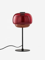 Charger l'image dans la visionneuse de galerie, Lampe de table champignon en verre moderne du milieu du siècle Clinco – Lampe de table en verre à double couche pour tables de chevet et buffets