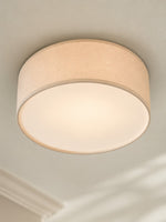 Load image into Gallery viewer, Dumora Drum Flush Mount Ceiling Light - Linen Shade Modern Elegance