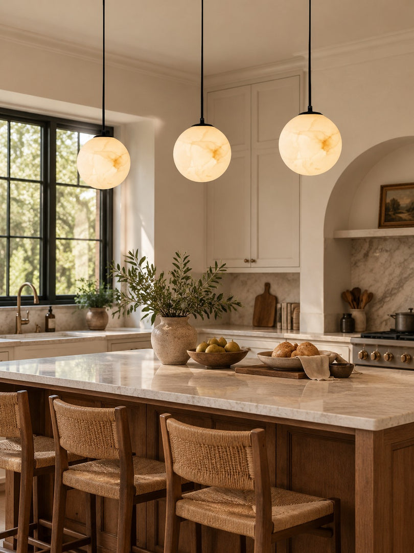 Nordic Minimalist Alabaster Pendelleuchte