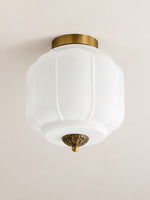 Load image into Gallery viewer, Eloise Flush Mount Milk Glass Ceiling Light – Modern Accent Lighting with Artistic Glass Shade