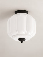 Load image into Gallery viewer, Eloise Flush Mount Milk Glass Ceiling Light – Modern Accent Lighting with Artistic Glass Shade