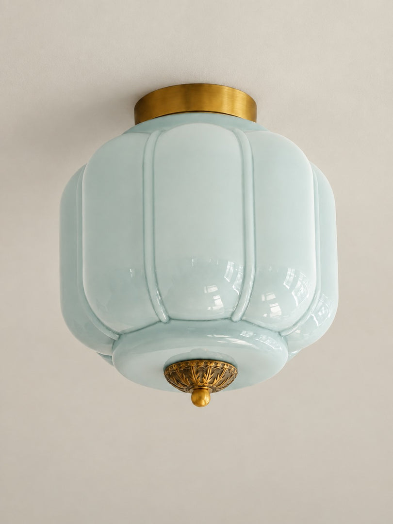 Eloise Flush Mount Milk Glass Ceiling Light – Modern Accent Lighting with Artistic Glass Shade