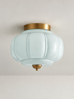 Load image into Gallery viewer, Eloise Flush Mount Milk Glass Ceiling Light – Modern Accent Lighting with Artistic Glass Shade