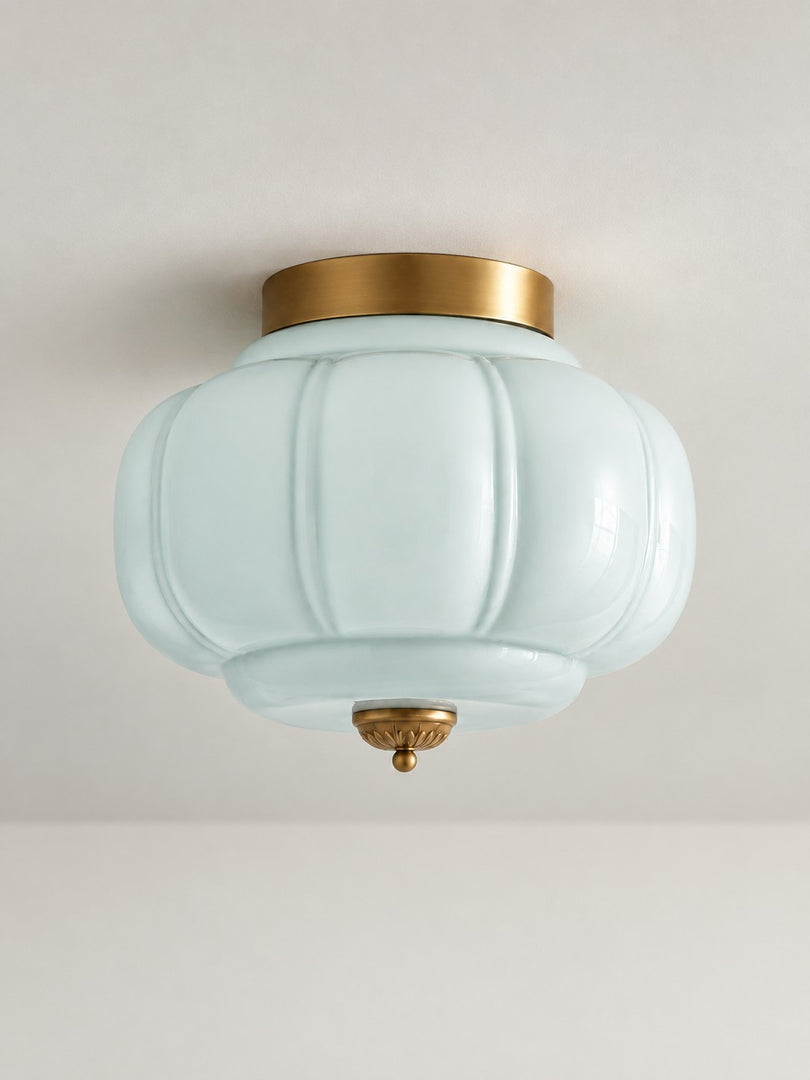 Eloise Flush Mount Milk Glass Ceiling Light – Modern Accent Lighting with Artistic Glass Shade