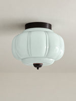 Load image into Gallery viewer, Eloise Flush Mount Milk Glass Ceiling Light – Modern Accent Lighting with Artistic Glass Shade