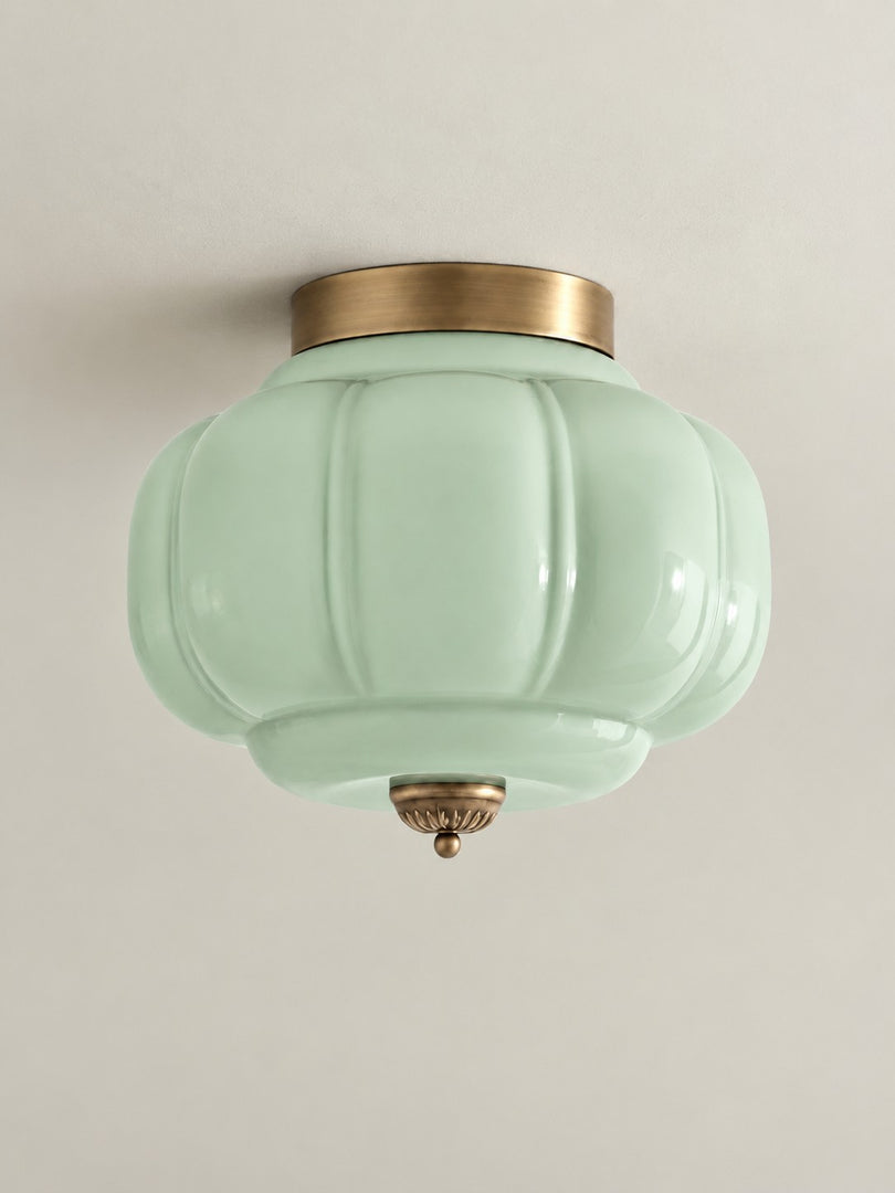 Eloise Flush Mount Milk Glass Ceiling Light – Modern Accent Lighting with Artistic Glass Shade