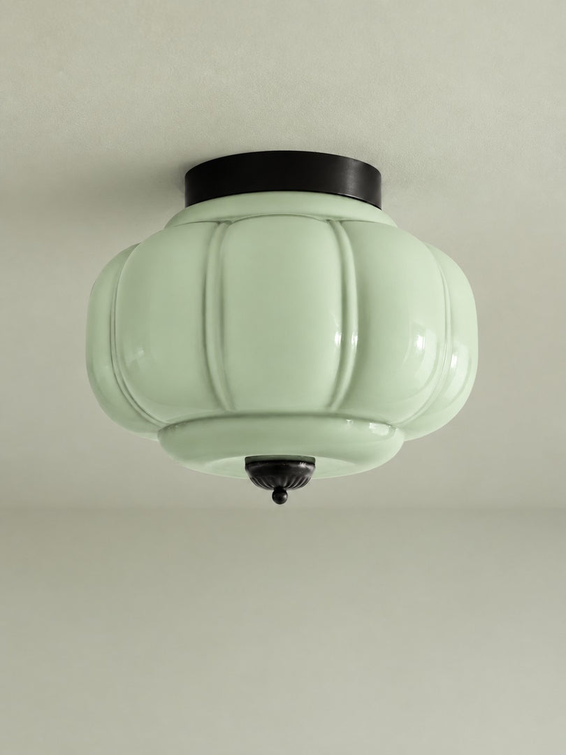 Eloise Flush Mount Milk Glass Ceiling Light – Modern Accent Lighting with Artistic Glass Shade