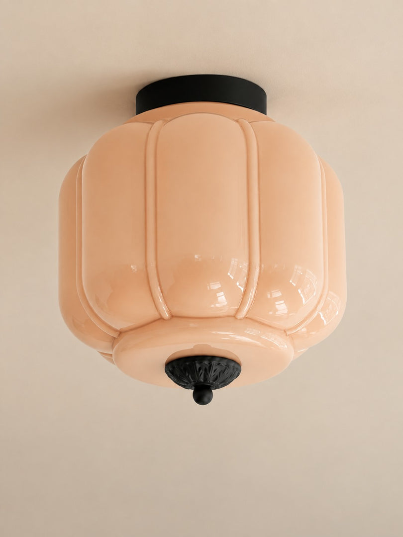 Eloise Flush Mount Milk Glass Ceiling Light – Modern Accent Lighting with Artistic Glass Shade