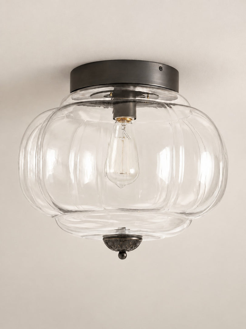 Eloise Flush Mount Milk Glass Ceiling Light – Modern Accent Lighting with Artistic Glass Shade