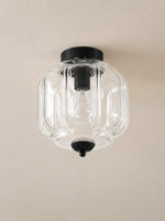 Load image into Gallery viewer, Eloise Flush Mount Milk Glass Ceiling Light – Modern Accent Lighting with Artistic Glass Shade