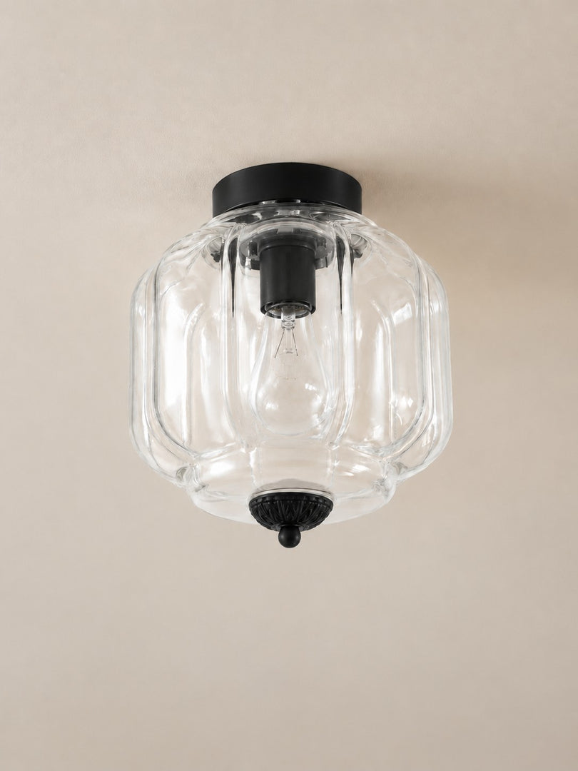 Eloise Flush Mount Milk Glass Ceiling Light – Modern Accent Lighting with Artistic Glass Shade