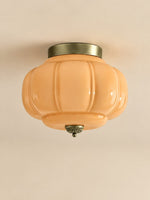 Load image into Gallery viewer, Eloise Flush Mount Milk Glass Ceiling Light – Modern Accent Lighting with Artistic Glass Shade