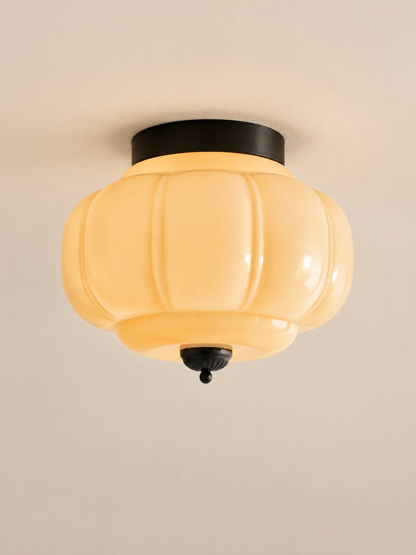 Eloise Flush Mount Milk Glass Ceiling Light – Modern Accent Lighting with Artistic Glass Shade