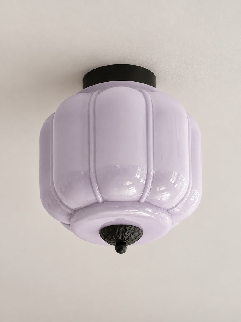 Eloise Flush Mount Milk Glass Ceiling Light – Modern Accent Lighting with Artistic Glass Shade